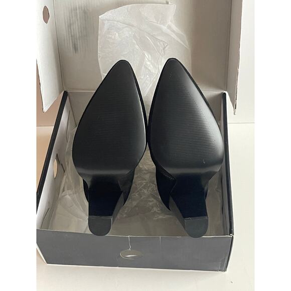 NINE WEST Sera Suede Dress Booties Black Size 8 - Picture 8 of 11